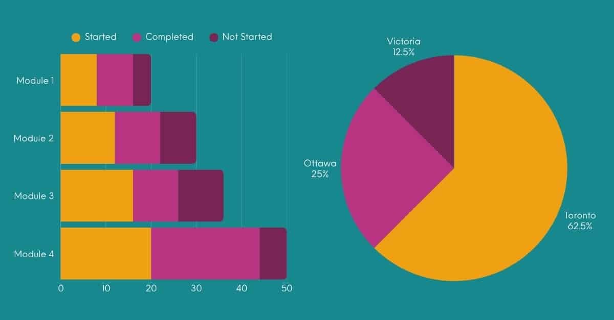 Fictional example of a custom-built data visualization