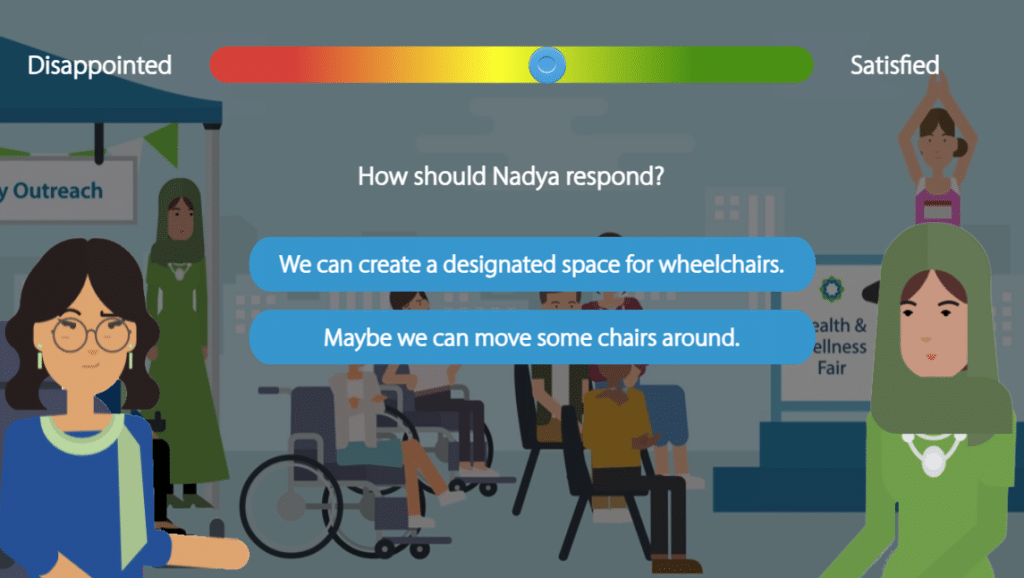Conflict de-escalation activity